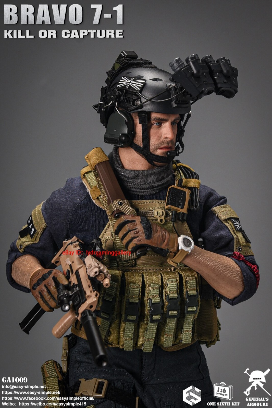 EASY&SIMPLE GA1009 BRAVO 7-1 KILL OR CAPTURE 1/6 Limited Edition Action Figure