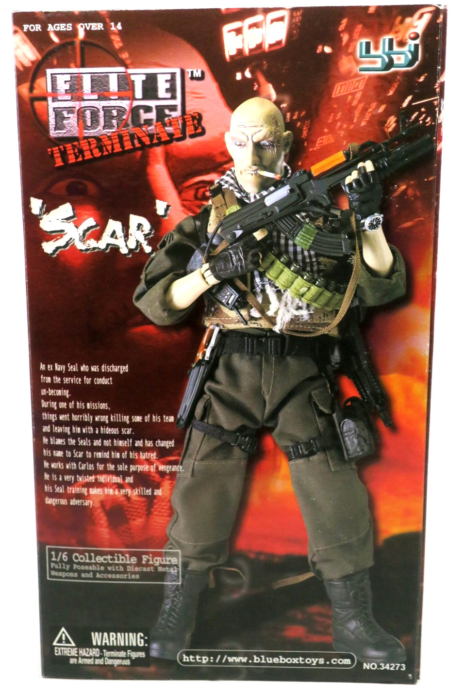 Blue Box Toys Elite Force Terminate &lsquo;Scar&rsquo; Action Figure #34273