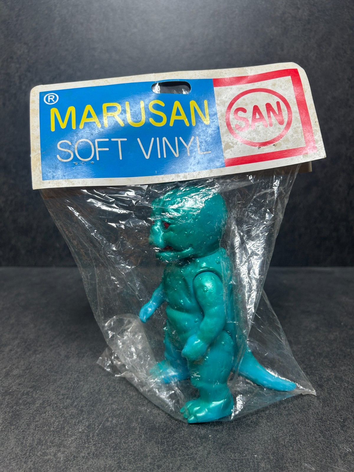 Marusan Minilla Metallic Sofubi 6.6&Prime; Soft Vinyl Figure Godzilla w/ Header & Bag