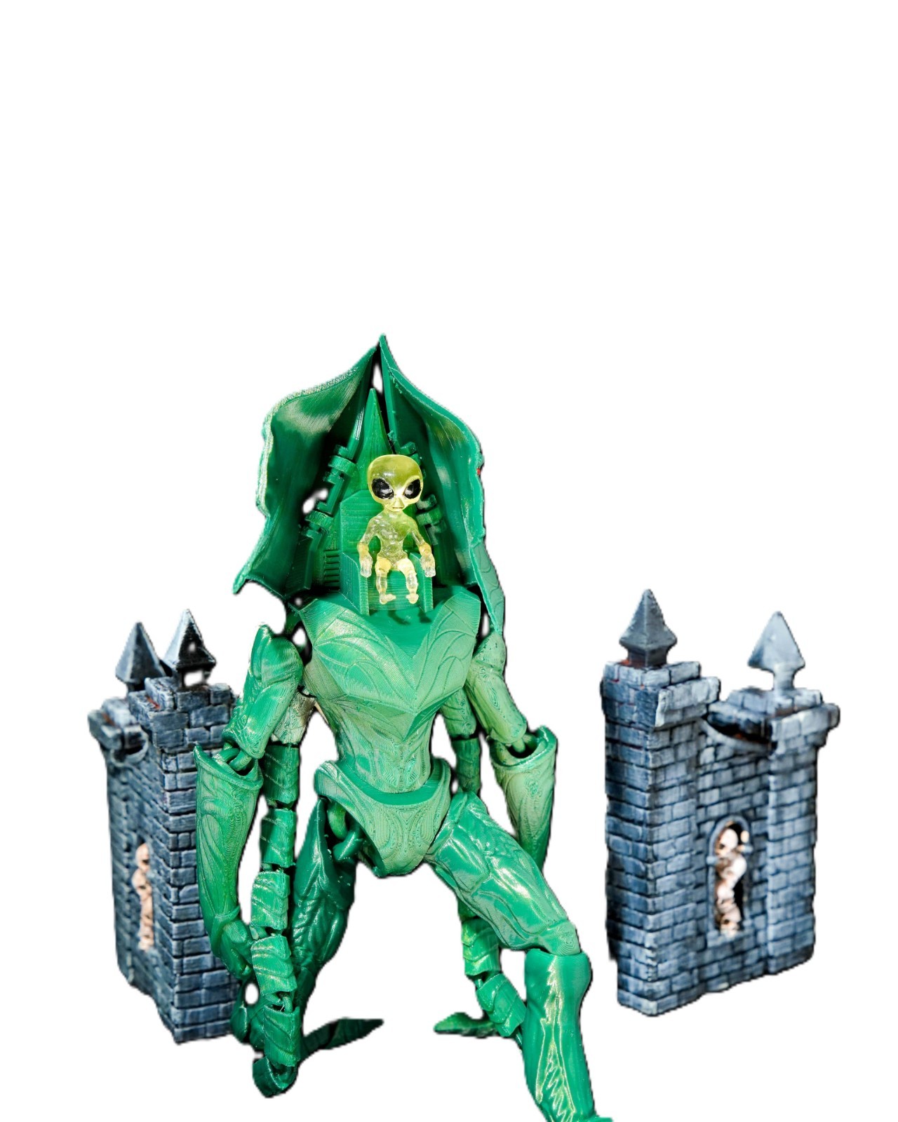 3D Printed Arquillian Articulated Alien Figure 8.6 in Sci-Fi Figure
