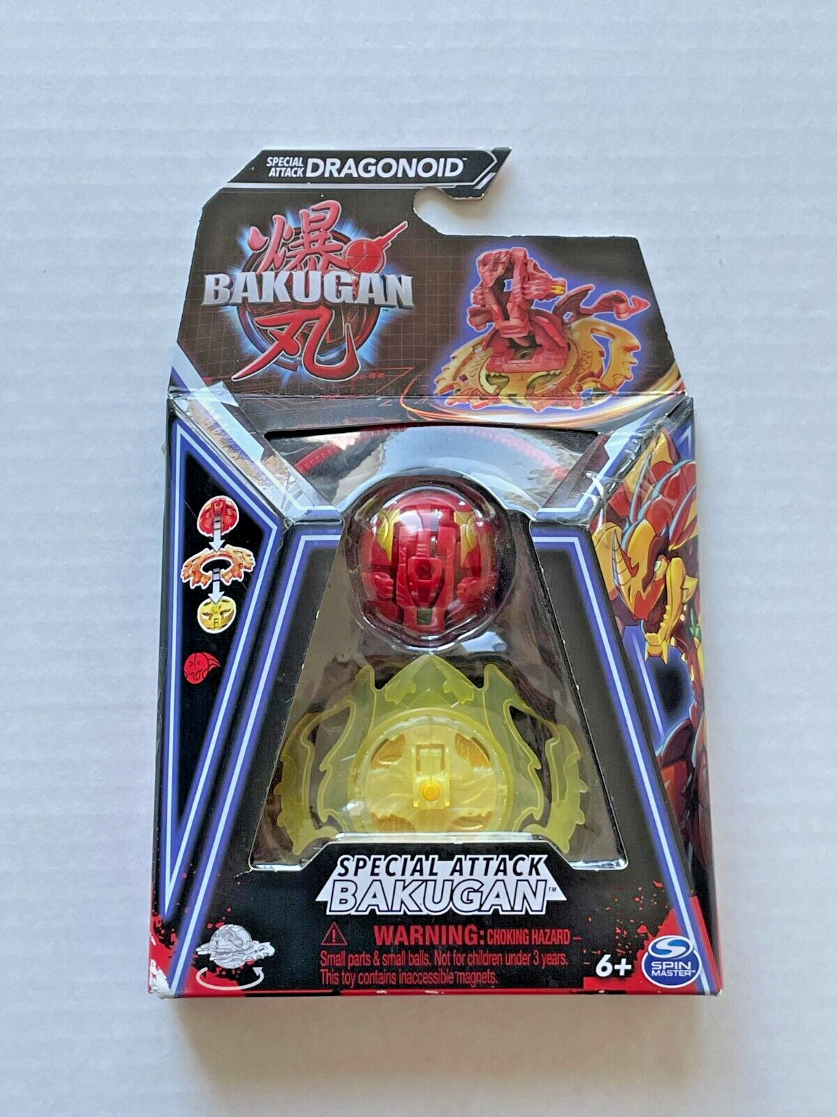 Bakugan Red & Yellow Special Attack Dragonoid ActionFigure Spin Master #20141491