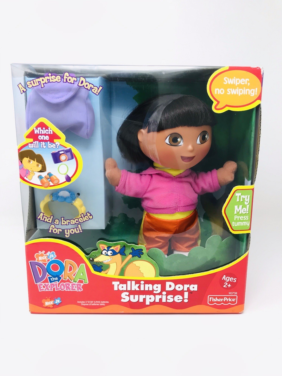 Dora the Explorer Talking Surprise Doll Fisher Price Nickelodeon 2002 New