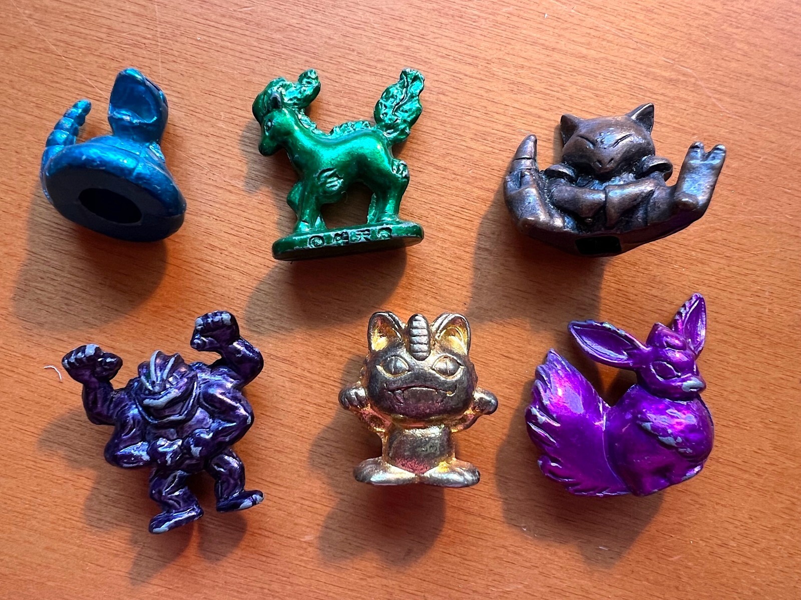 SET OF 6 METAL POKEMON! – Bought in Tokyo 25+ Years Ago! 3/4&Prime; – 1&Prime; Tall