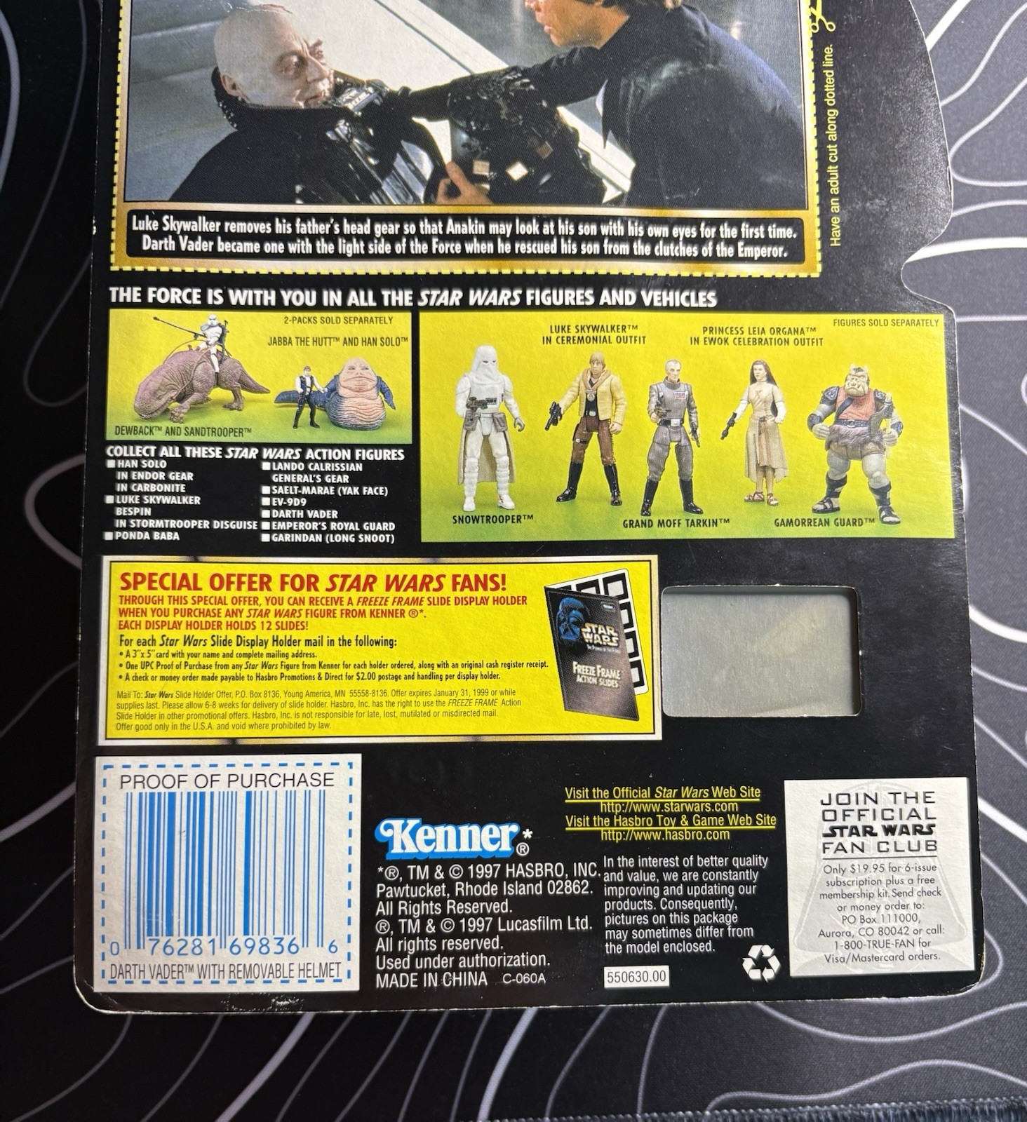 Star Wars David Prowse Signed Darth Vader Action Figure 1997