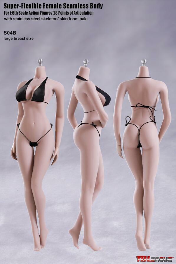 TBLeague S04B 1/6 Buttock Curved Seamless Female Figure Body PALE L Bust