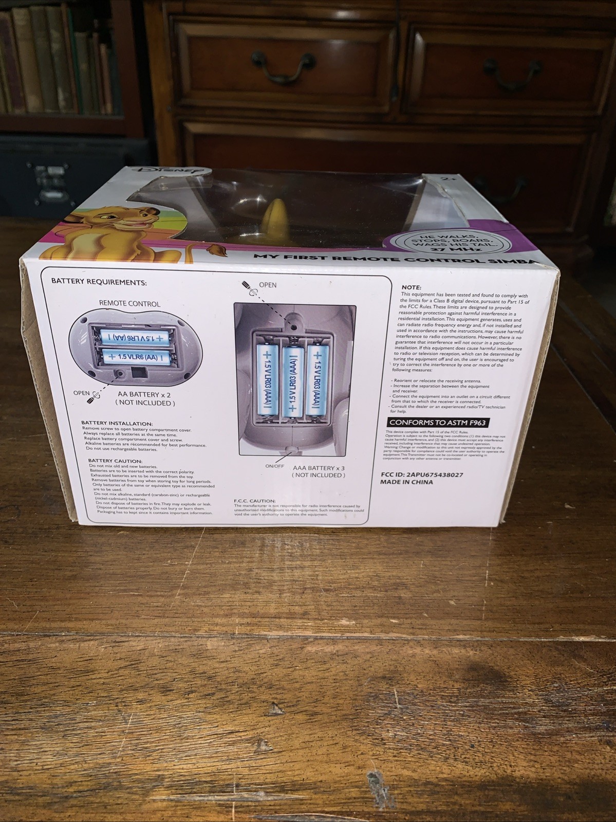 DISNEY MY FIRST REMOTE CONTROL SIMBA WALKS ROARS New Open Box
