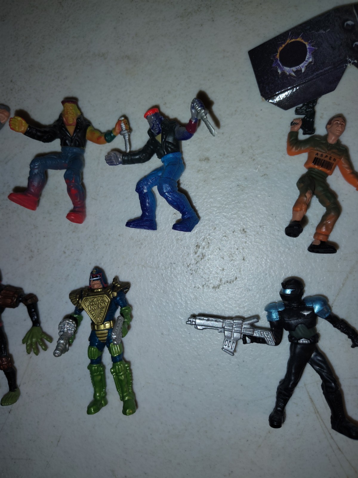 Mega Heroes Judge Dredd 1995 Mattel Mini Figure Lot Battle Pack Loose OOB Retro