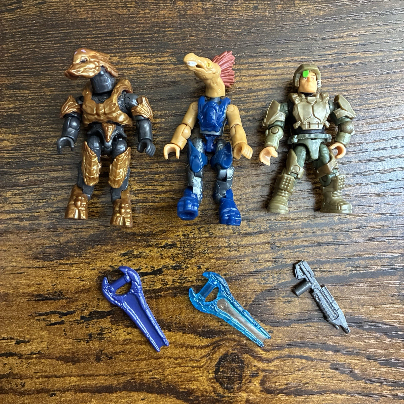 Halo Lot 3 Mini Figures Construx Mega Blokz Copper Brown Covenant Elite Zealot