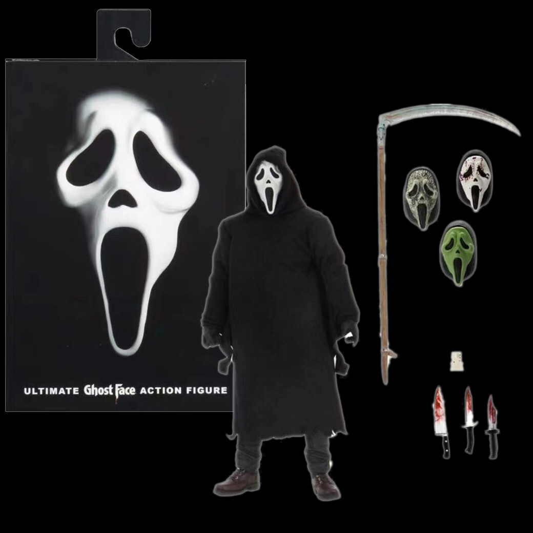 Ghostface Ultimate 7&Prime; Scream Movie Action Figure Model Gift Collection Toy