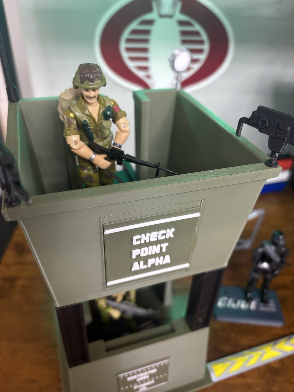 3.75 Scale Guard Tower Checkpoint Display –Compatible with GI Joe Action Figure