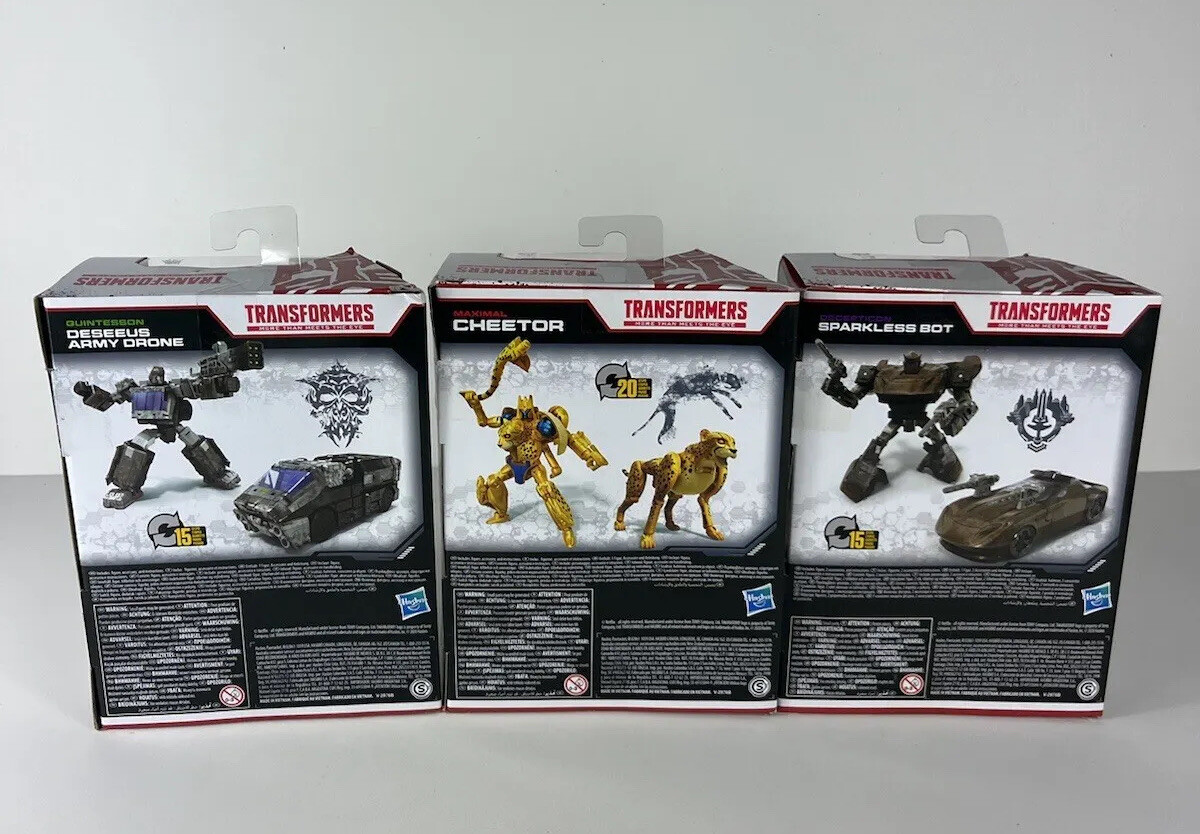 Transformers War For Cybertron Netflix Hasbro •Cheetor •Sparkles Bot •ArmyDrone
