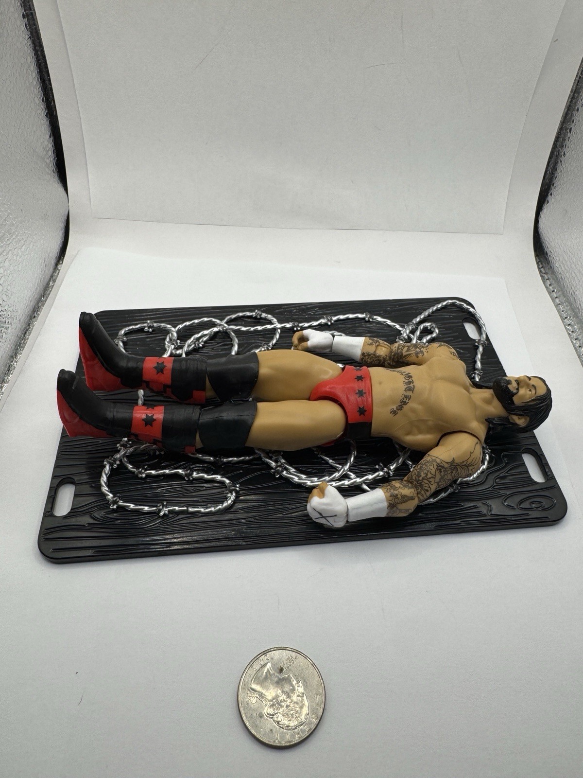 WWE 6” Action Figure Large Barbed Wire Board Accessory Fodder 1/12 Scale