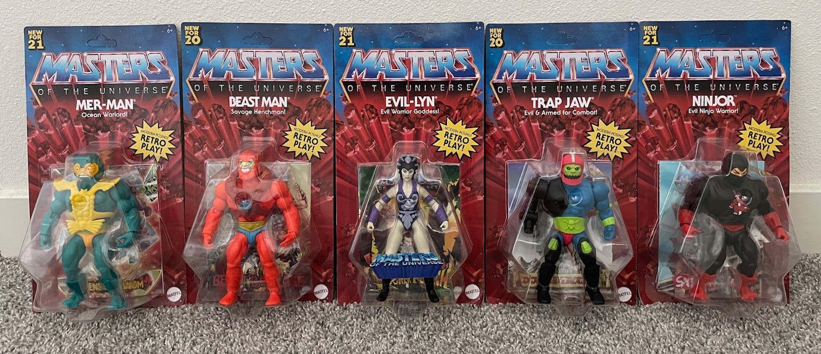 Masters of the Universe Origins Mer-Man Beast Man Evil-Lyn Trap Jaw Ninjor