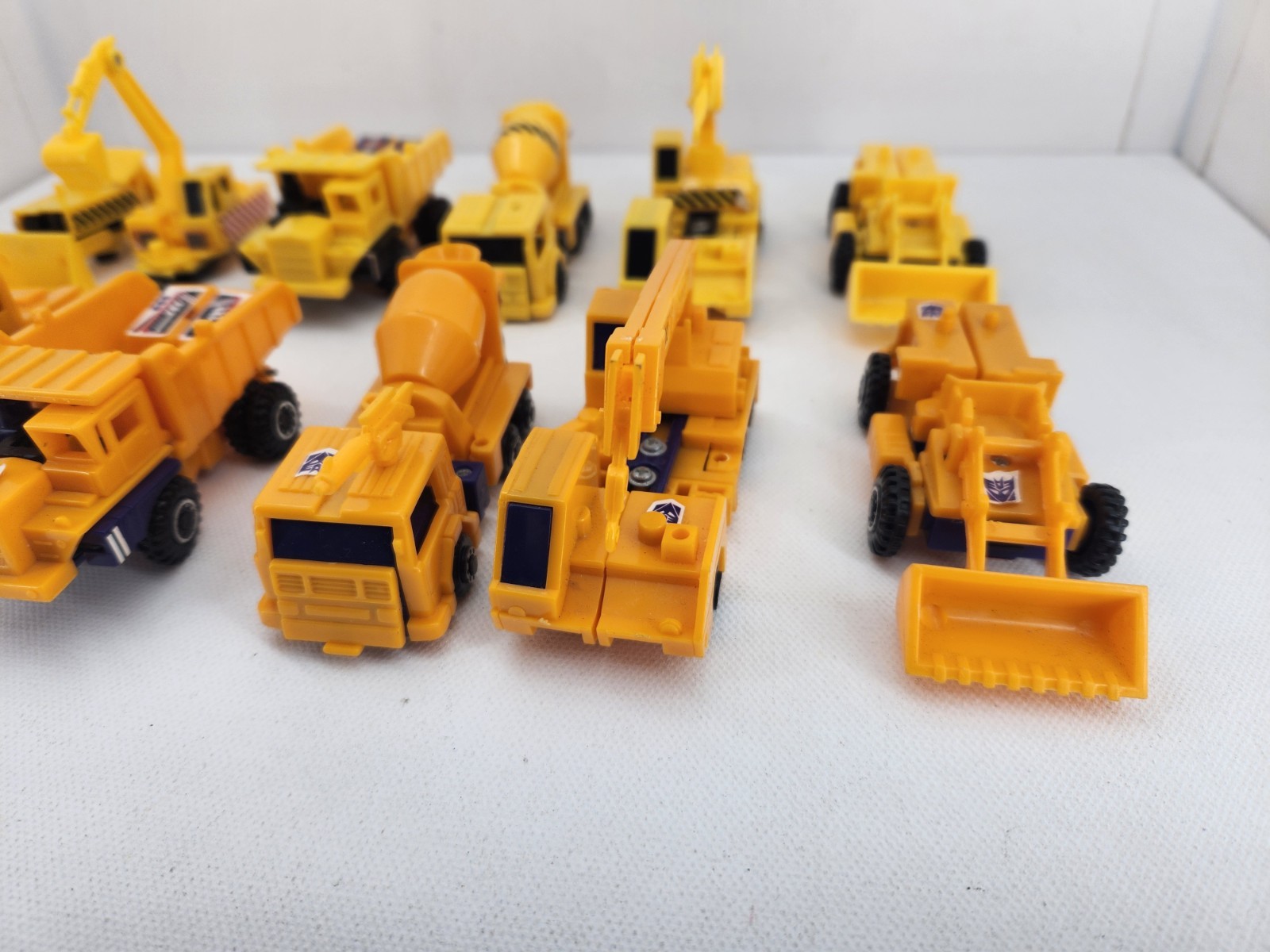 Vintage Transformers G2 Yellow Constructicons 2 Sets Incomplete