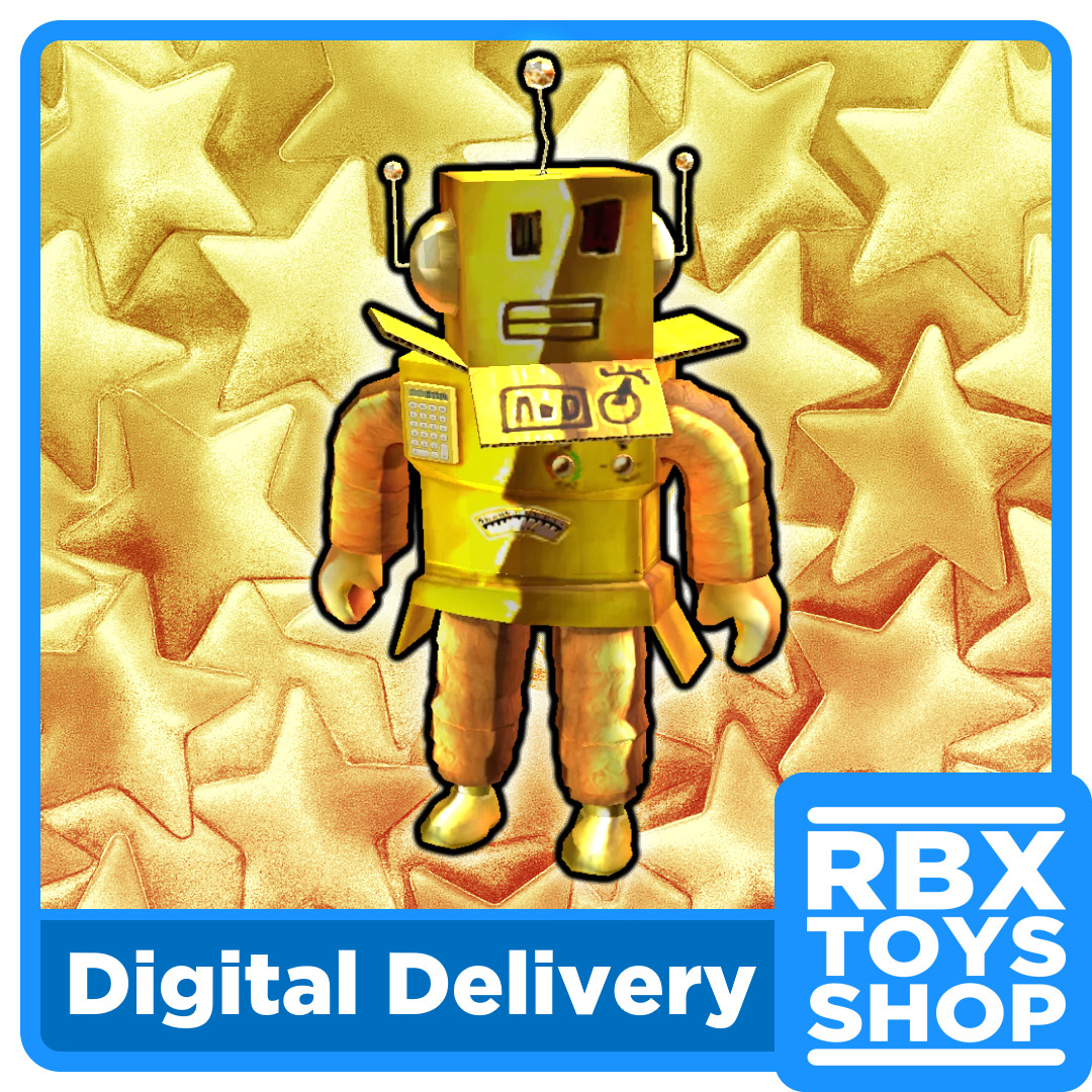 R0BL0X Golden Mr Robot GOLD Robot Item Toy Code Only DELIVERED Via eBay Message
