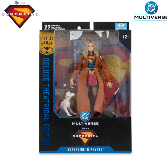 McFarlane DC Multiverse Supergirl & Puppy Deluxe Ver. Gold Label Action Figure