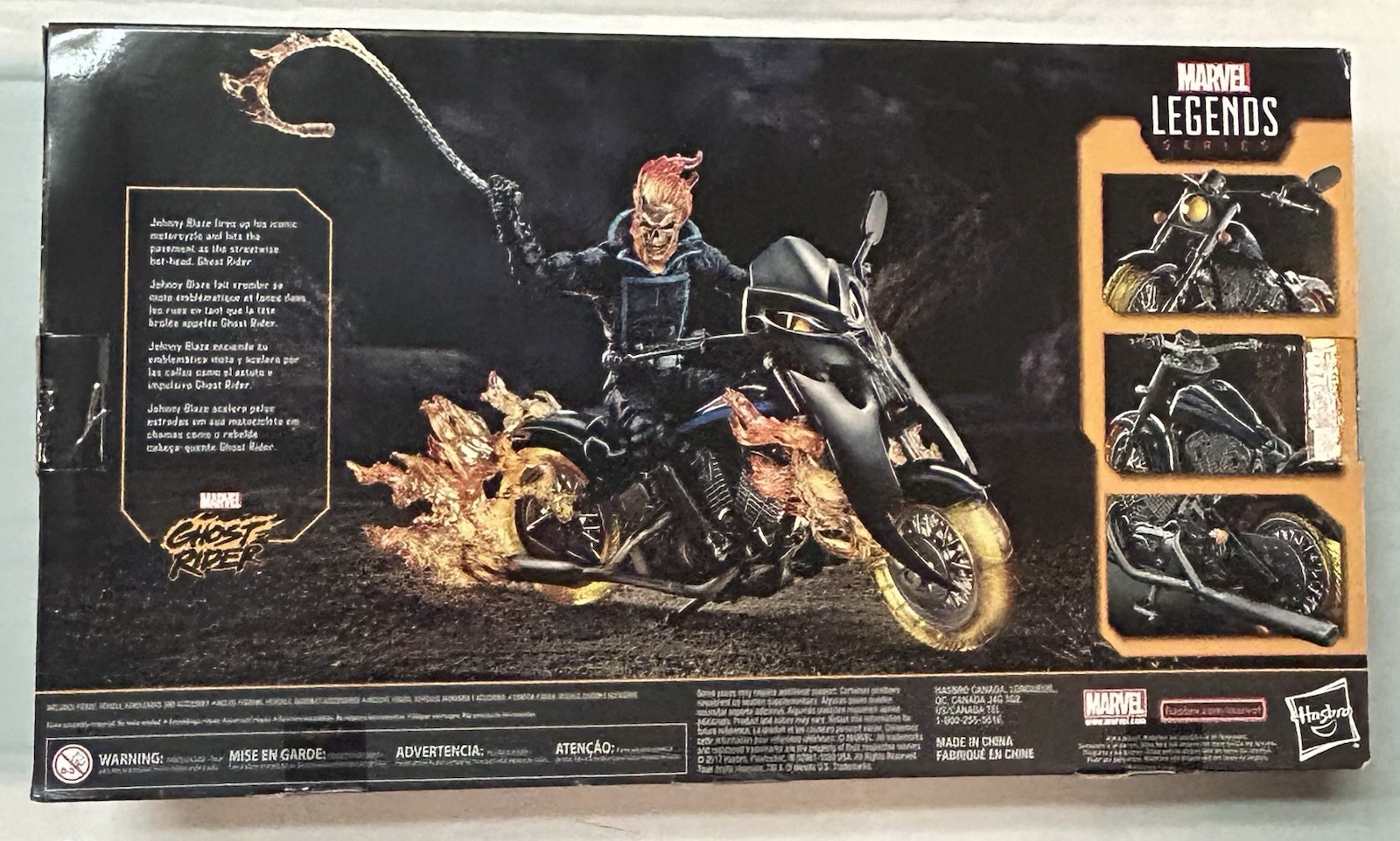 Hasbro Marvel Legends Ghost Rider Johnny Blaze Motorcycle 2018 Sealed Box