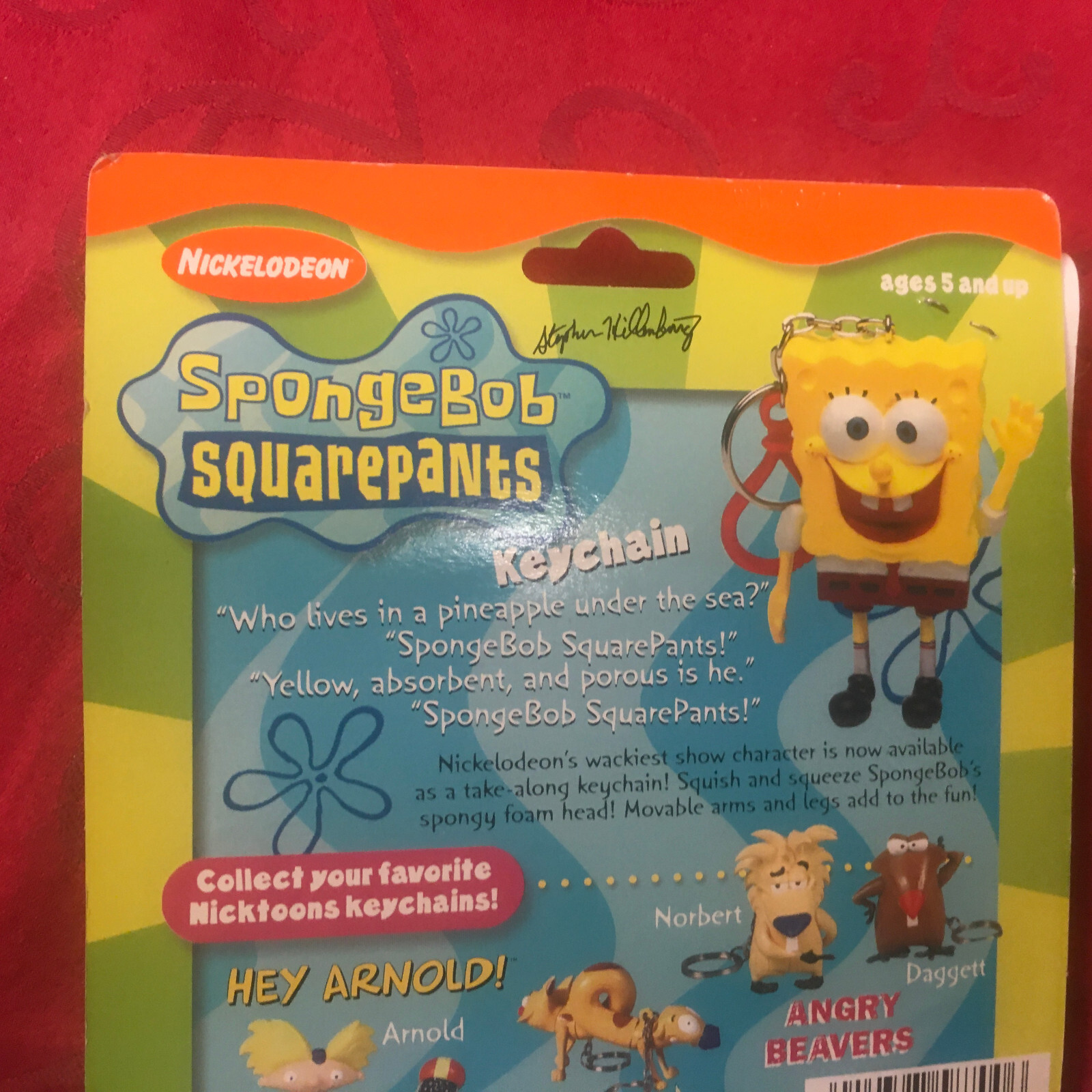 RARE Promo SpongeBob SquarePants KeyChain From Nickelodeon Viacom Party 2000