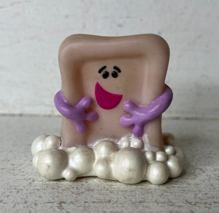 Vintage Blue&rsquo;s Clues Tyco SLIPPERY SOAP Figure PVC 1998 VGC