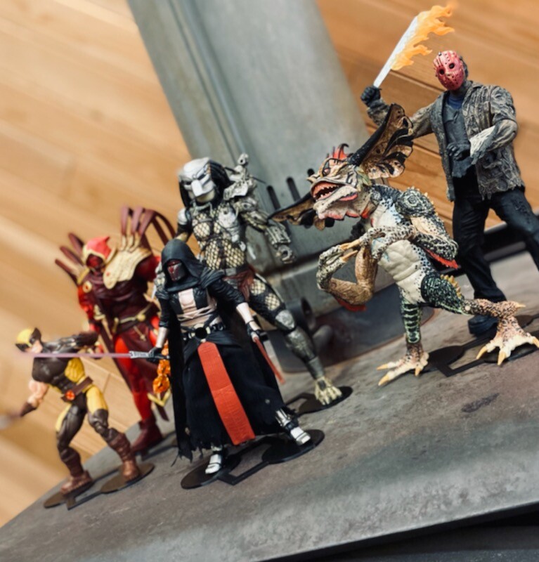 Large or Top Heavy Action figure Stands (Qty 5 Per Pack) Updated Double Peg!