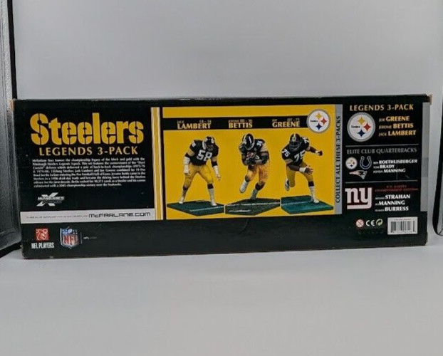 Joe Greene Jerome Bettis Jack Lambert McFarlane 3-Pack Figure Steelers NIB