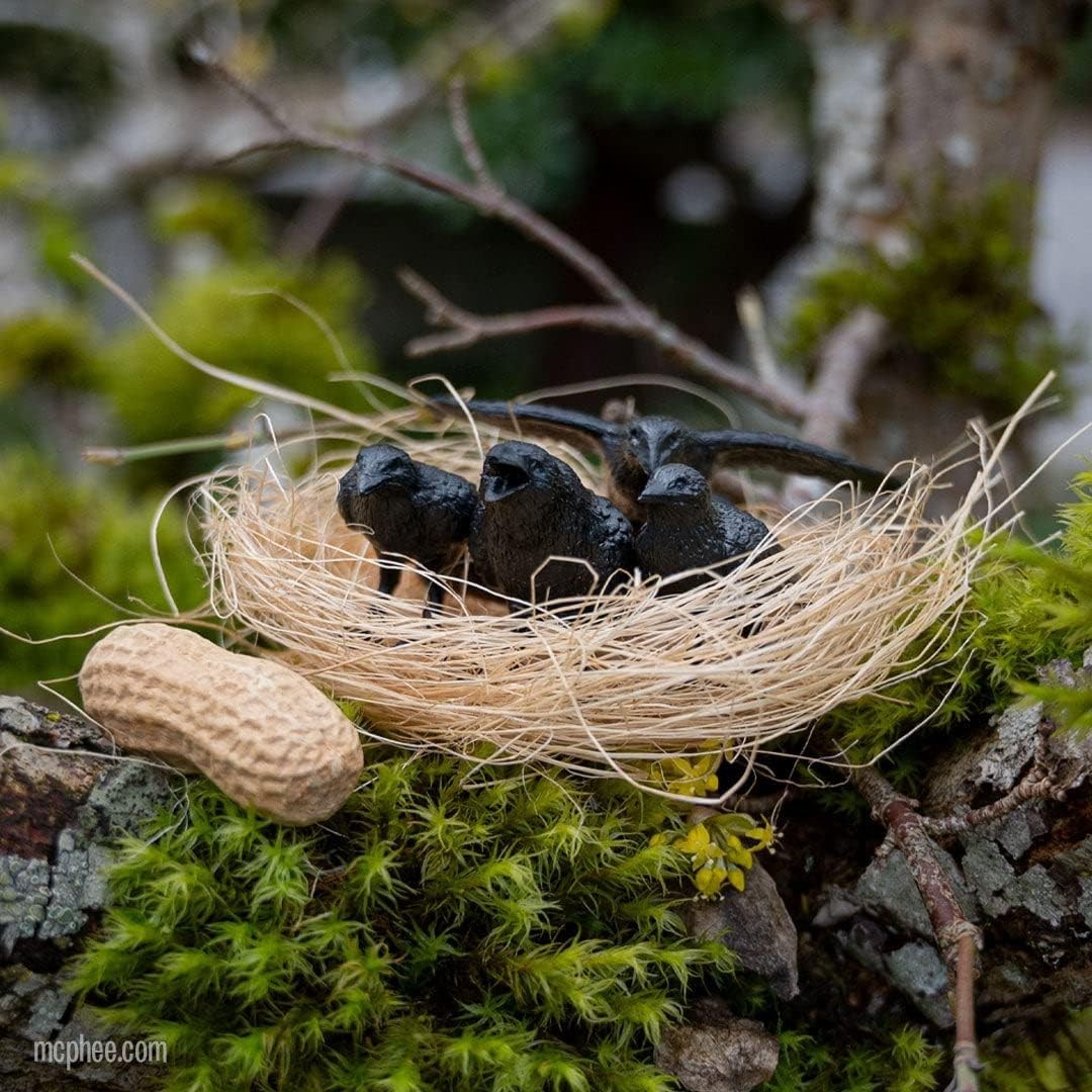 Whimsical Black Crow Figure Set | Perfect Housewarming Gift for All Ages