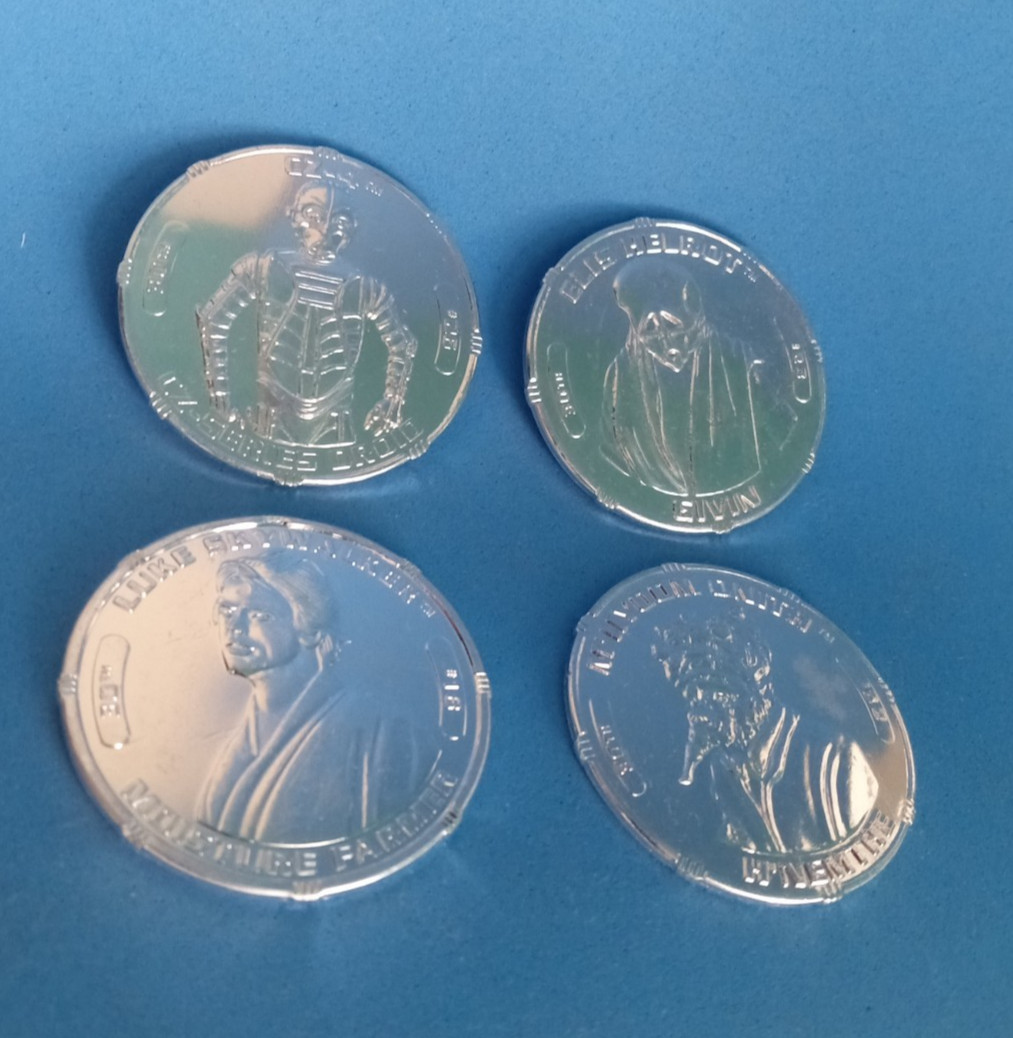 Star Wars loose 30th Anniversary coin lot 4 Luke CZ-4 M&rsquo;Iiyoom Onith Elis Helrot