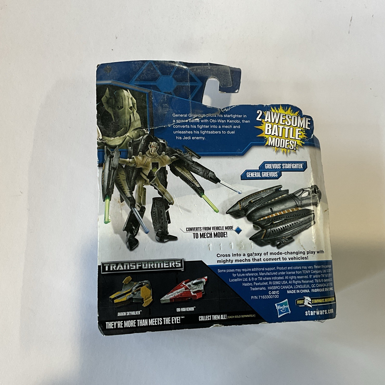 Star Wars Transformers General Grievous To Grievous’ Starfighter SEALED