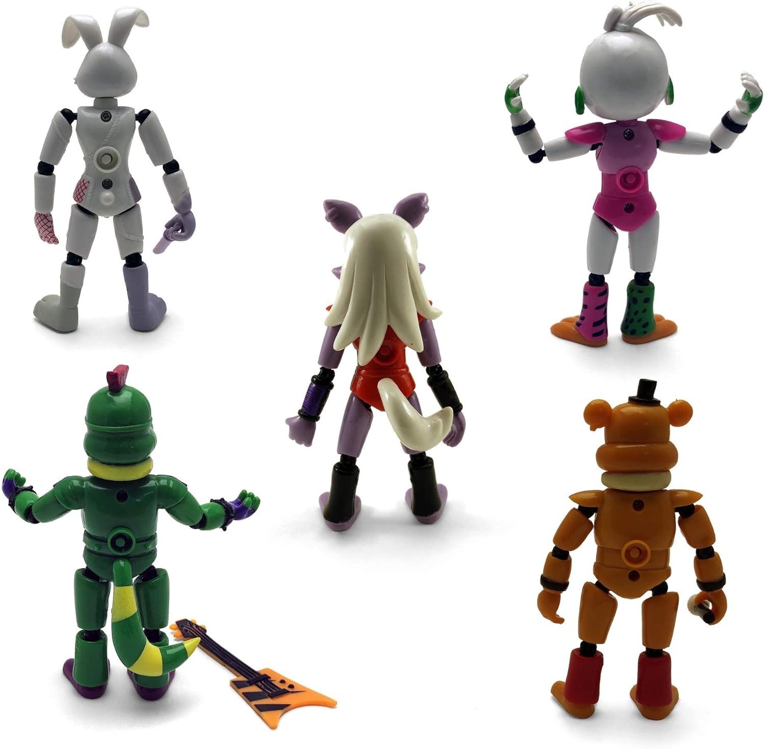 FNAF Security Breach 5-Piece Action Figure Set – Roxanne, Glamrock Crew & Vanny