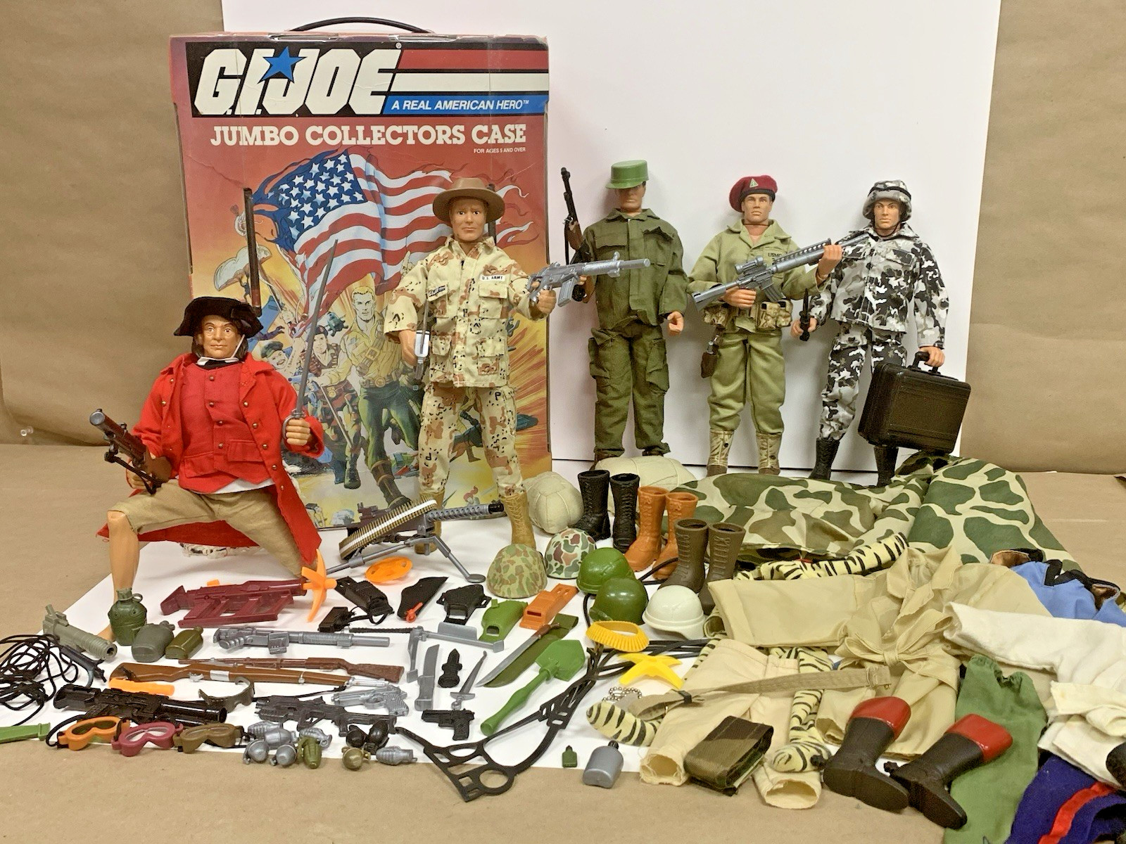 Vintage 1990&rsquo;s 12&Prime; GI Joe Mixed Lot Action Figures Case Weapons Accessories