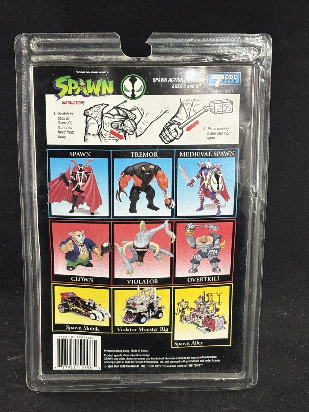OVERTKILL 1994 McFarlane Spawn Series 1 Figure w/ Special Edition #1 Comic Book