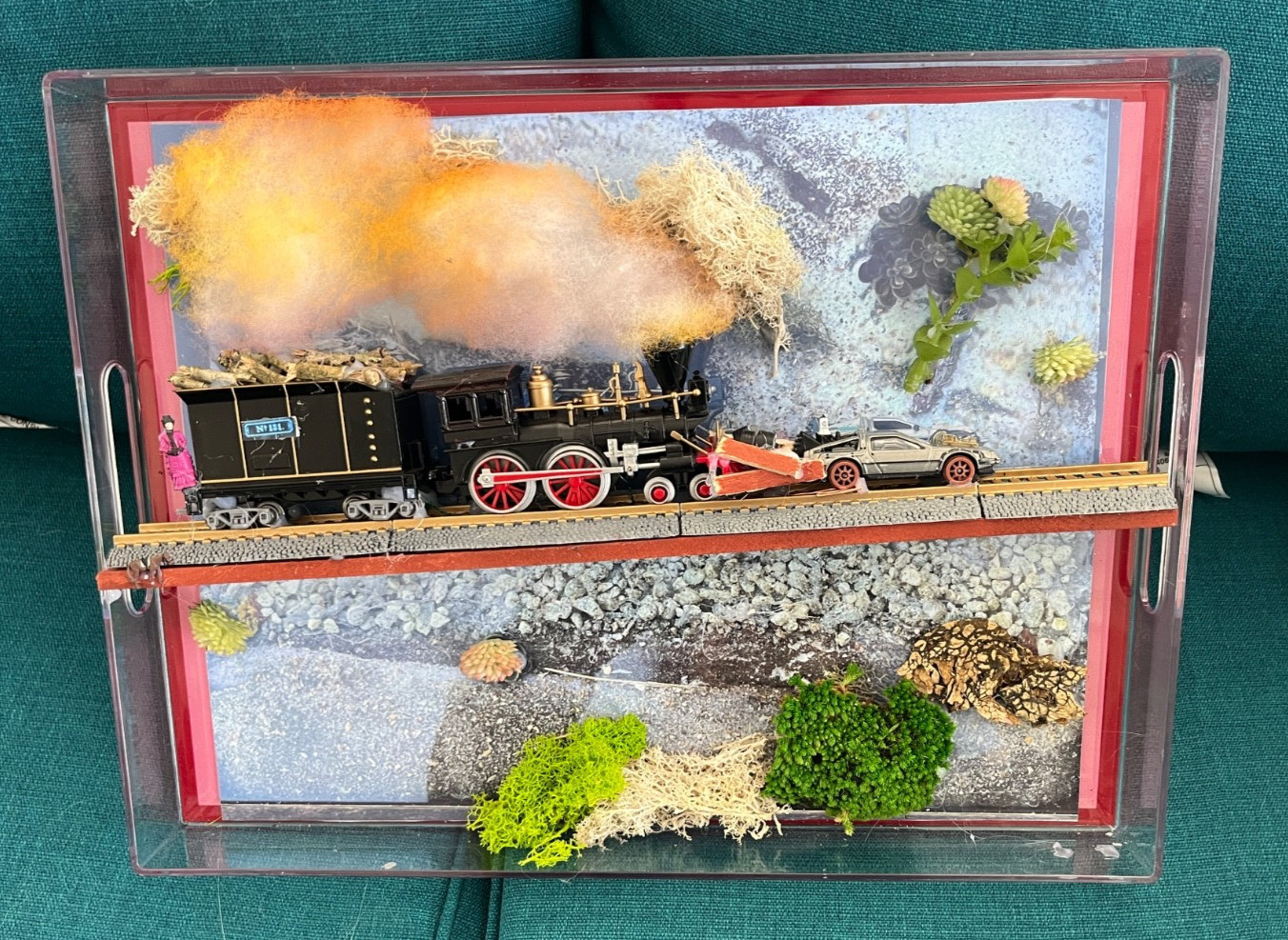 BACK TO THE FUTURE TRAIN DISPLAY custom 1 of a kind its not a card want it 4 les