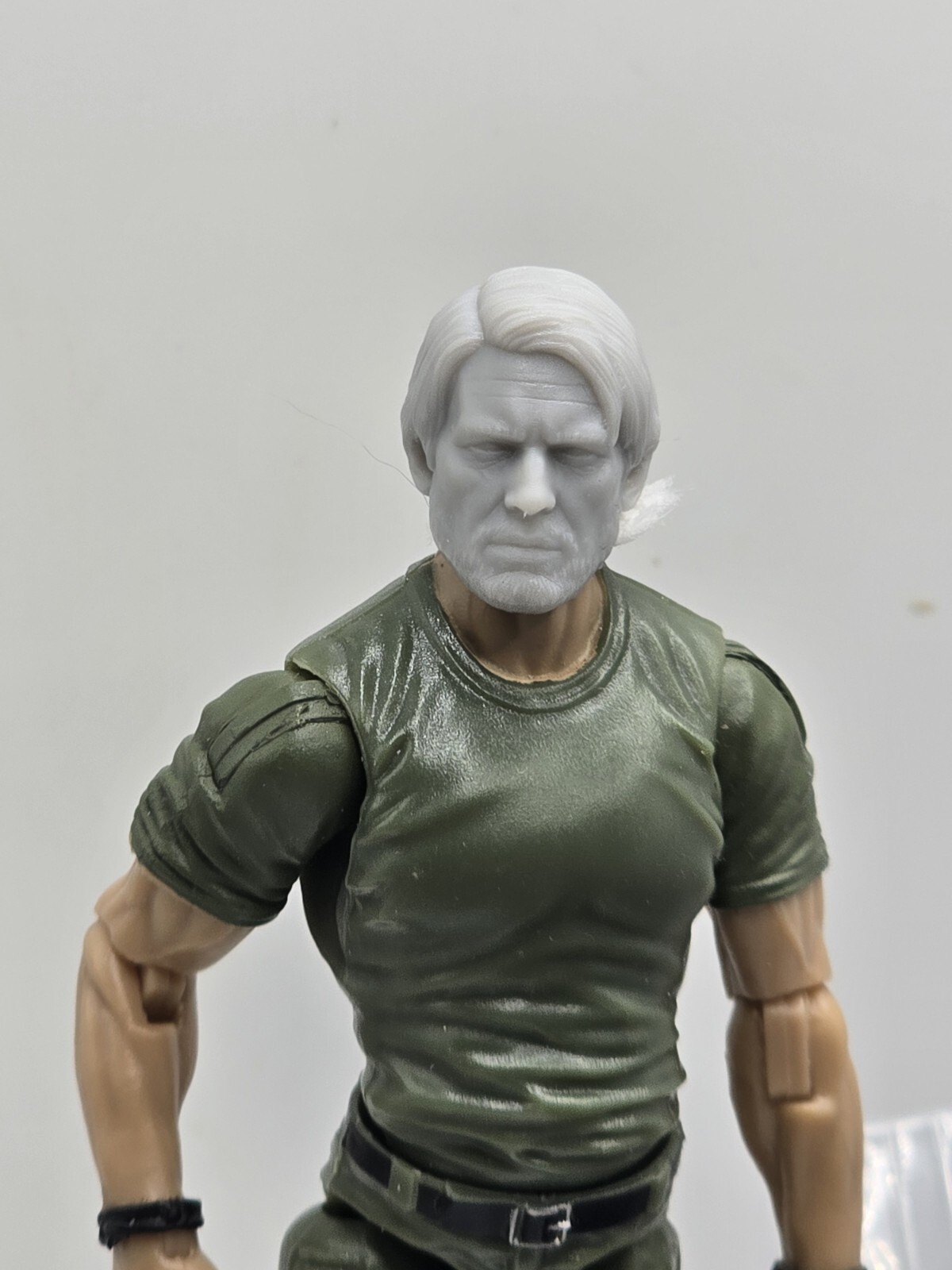 3d Printed ARTHUR MORGAN Head#2 1:18 3 3/4&Prime; GI Joe 25th Anniversary B69