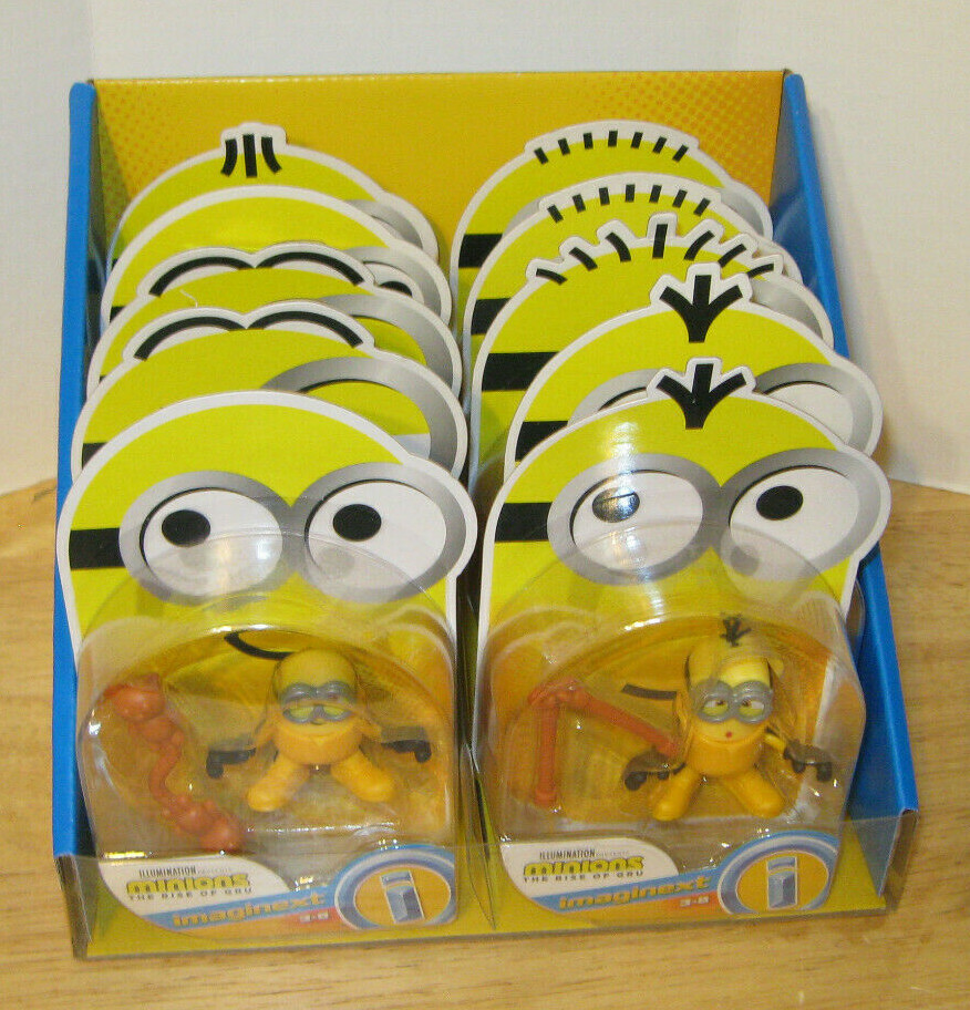 Fisher Price Imaginext ~ Minions The Rise of Gru ~ 10 NIP Figures w/ Display Box