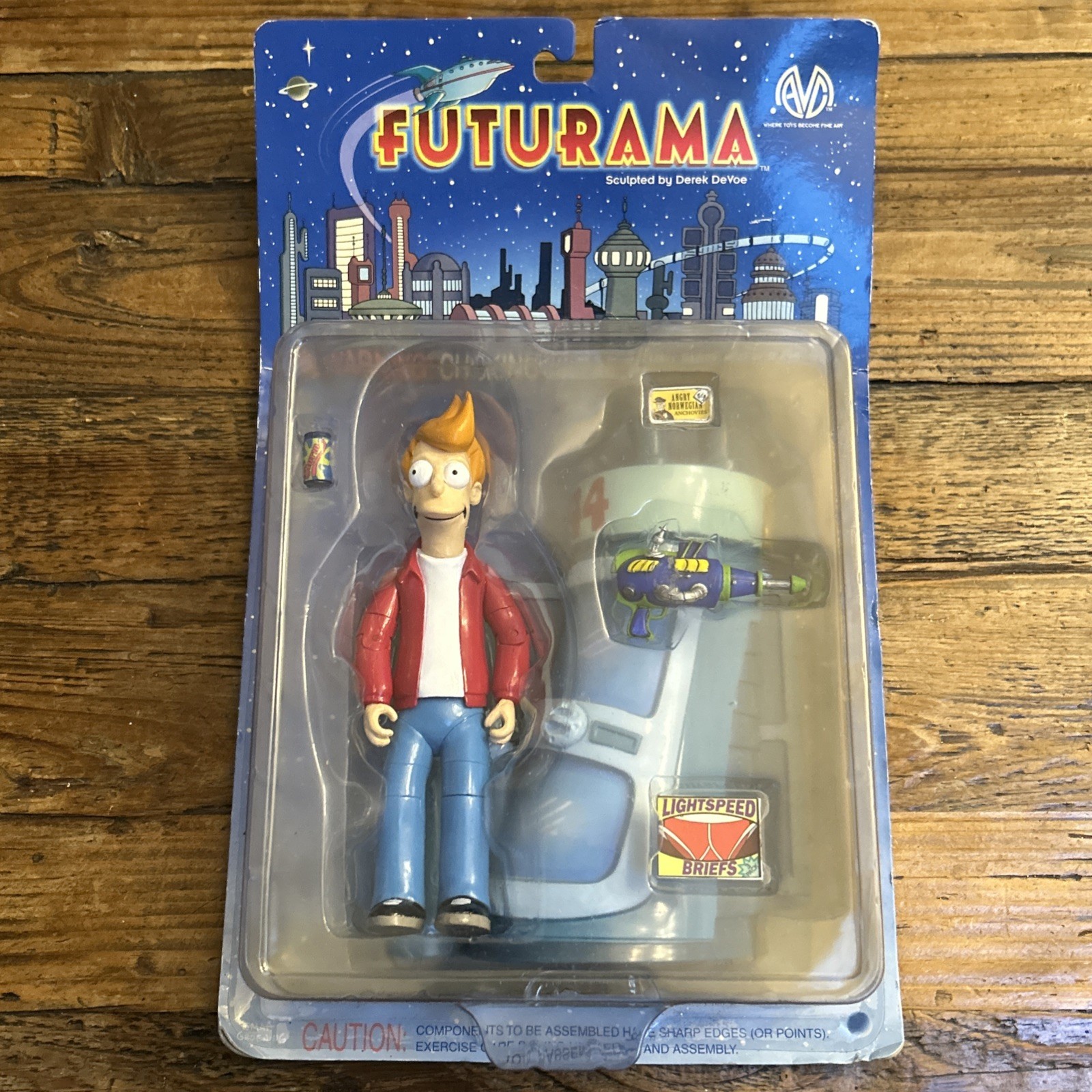 NEW & SEALED! Vintage Moore Collectibles Futurama Fry Action Rare Figure On Card