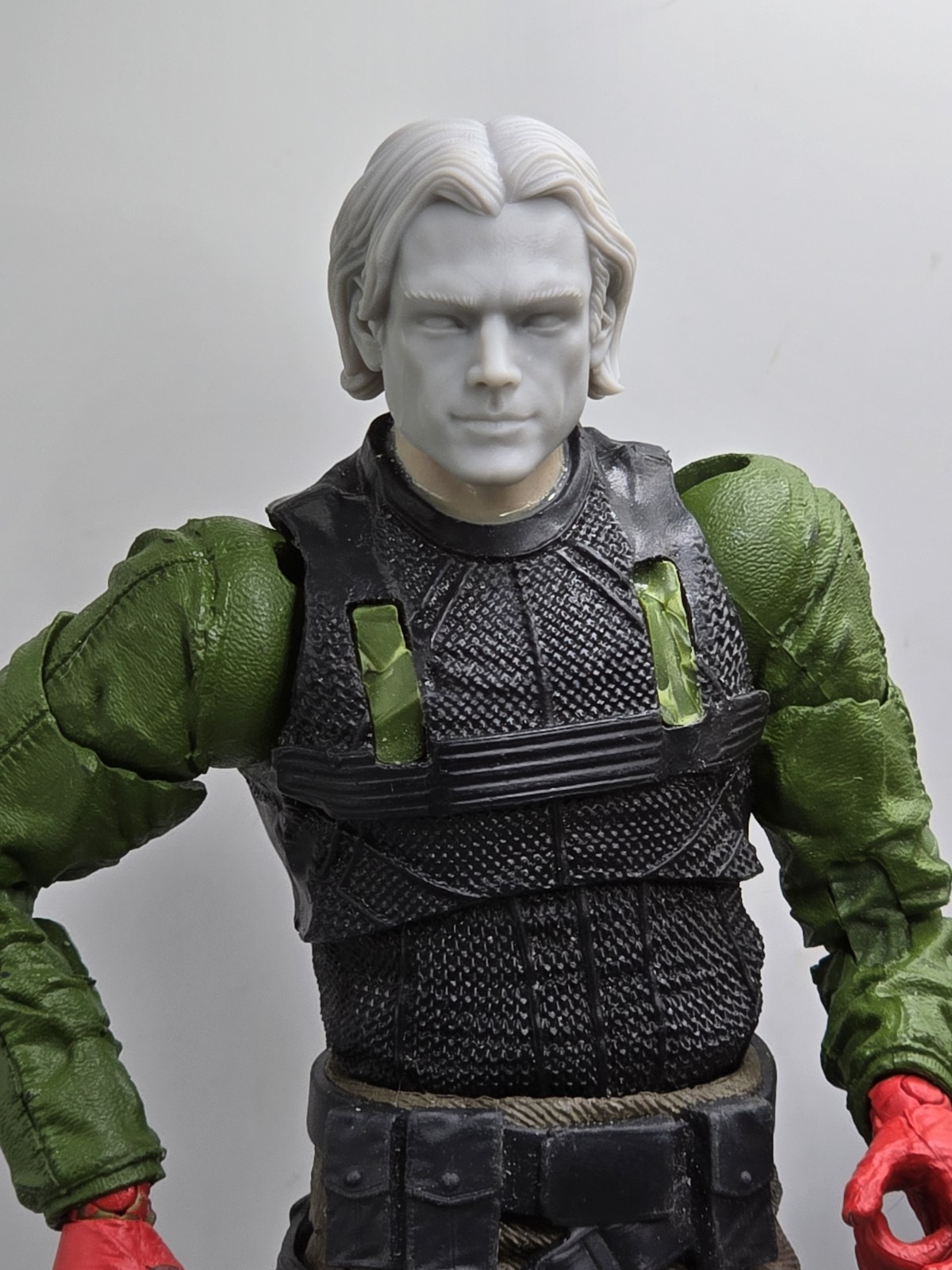 3d Print DEMON GHOST HUNTER SAM PADALECKI HEAD 1:10 7&Prime; SELECT DC MULTIVERSE