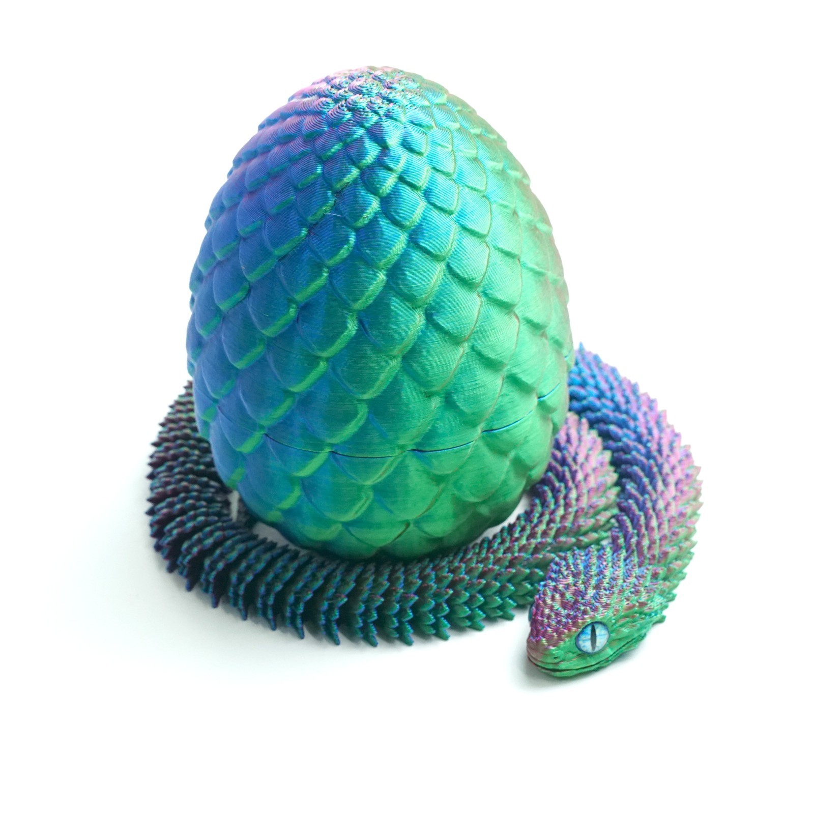 3D Printed Snake Egg Model,Articulated Animals Figure,Fidget Toys Home Decor