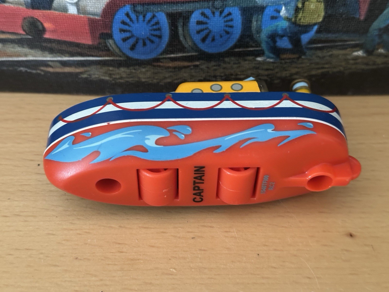 Learning Curve Wooden Thomas Train Set Exclusive Captain with Waves! EUC!