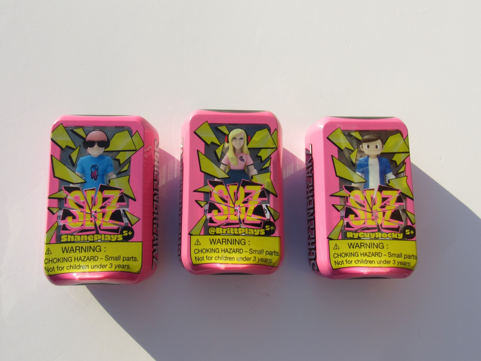 Jazwares Screen Breakz Action Figures Lot of 3: Shane, Britt, RyGuyRocky NEW