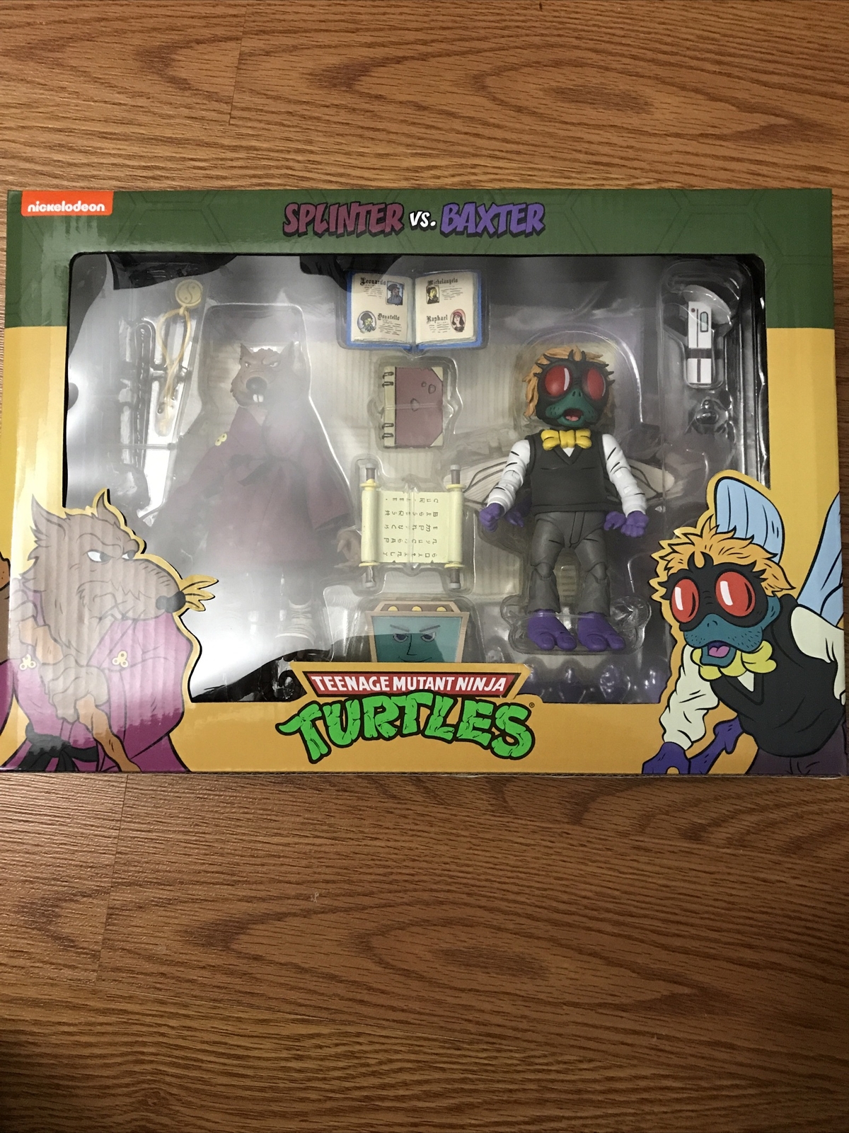 NECA Teenage Mutant Ninja Turtles 7&Prime; Figure – Splinter vs. Baxter 2 Pack Figures