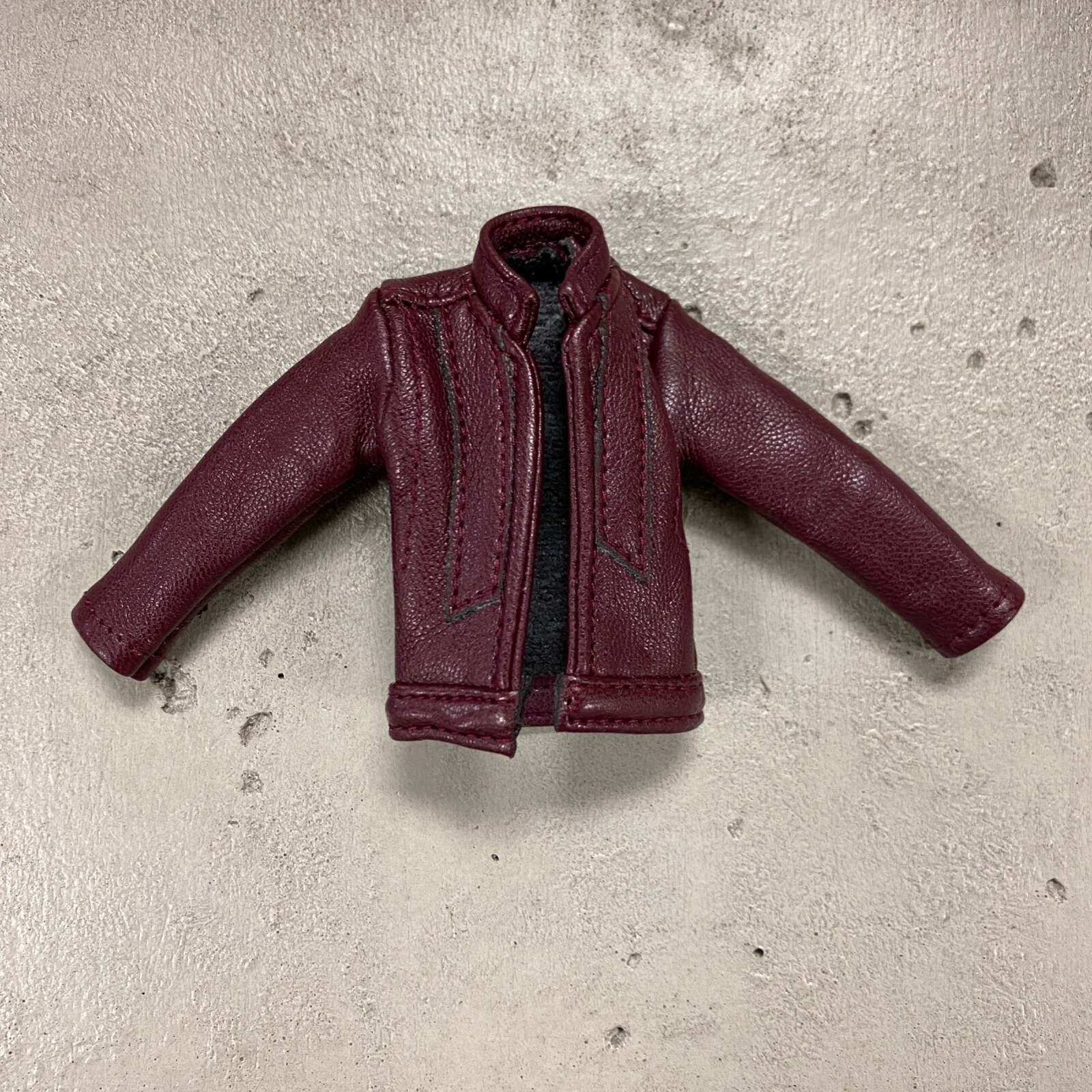 PB-STLD-JKT: 1/12 Maroon Real Leather Starlord Jacket for 6&Prime; action figure
