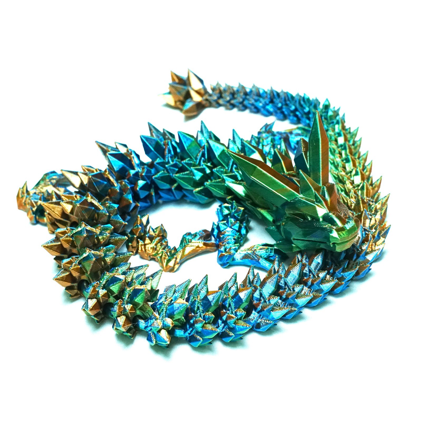 20inch 3D Printed Crystal Dragon Model,Articulated Animals figure,Toy Home Decor