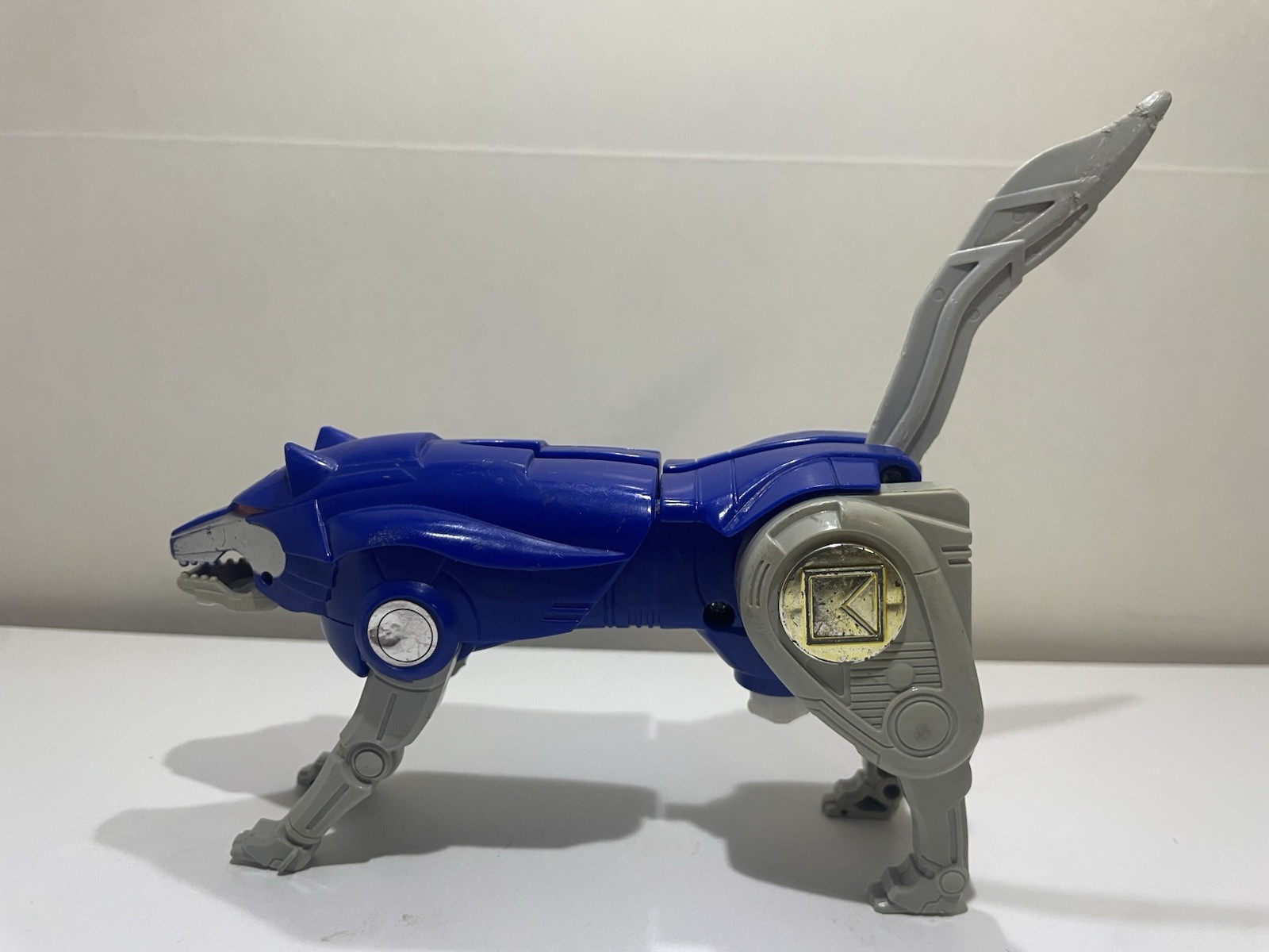 Vintage 1995 POWER RANGERS Deluxe Ninja Megazord Blue WOLF Zord Figure Toy
