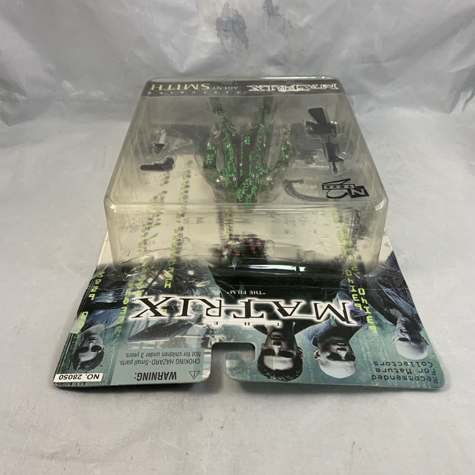THE MATRIX AGENT SMITH Clear Action Figure WB Toy Vintage 1999 NEW SEALED