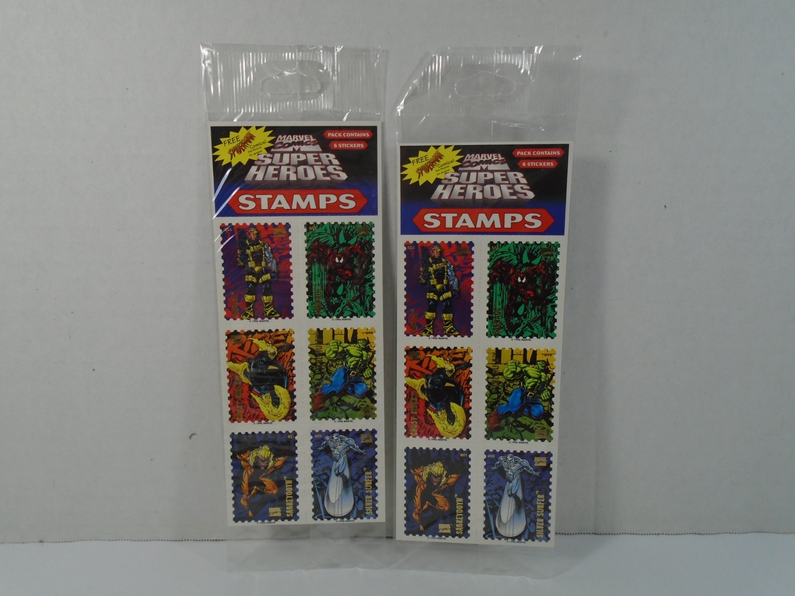 2–1996 MARVEL COMICS SUPER HEROES–STAMPS SHEETS (NEW)