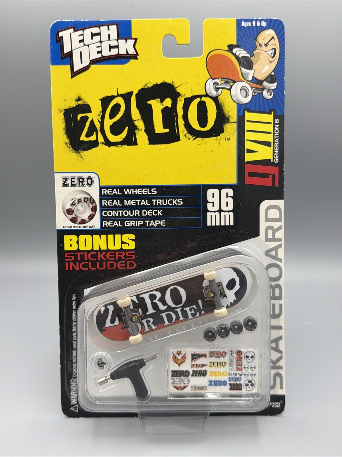 Zero Skateboards Tech Deck Zero Or Die Vintage Gen 8 Sealed NOS