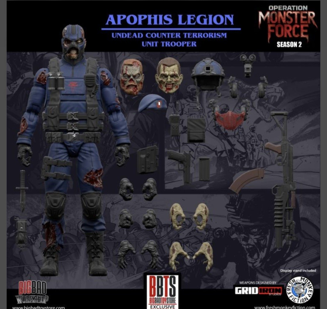 OPERATION MONSTER FORCE 6&Prime; 1:12 APOPHIS LEGION COUNTER TERRORISM UNIT COMPLETE
