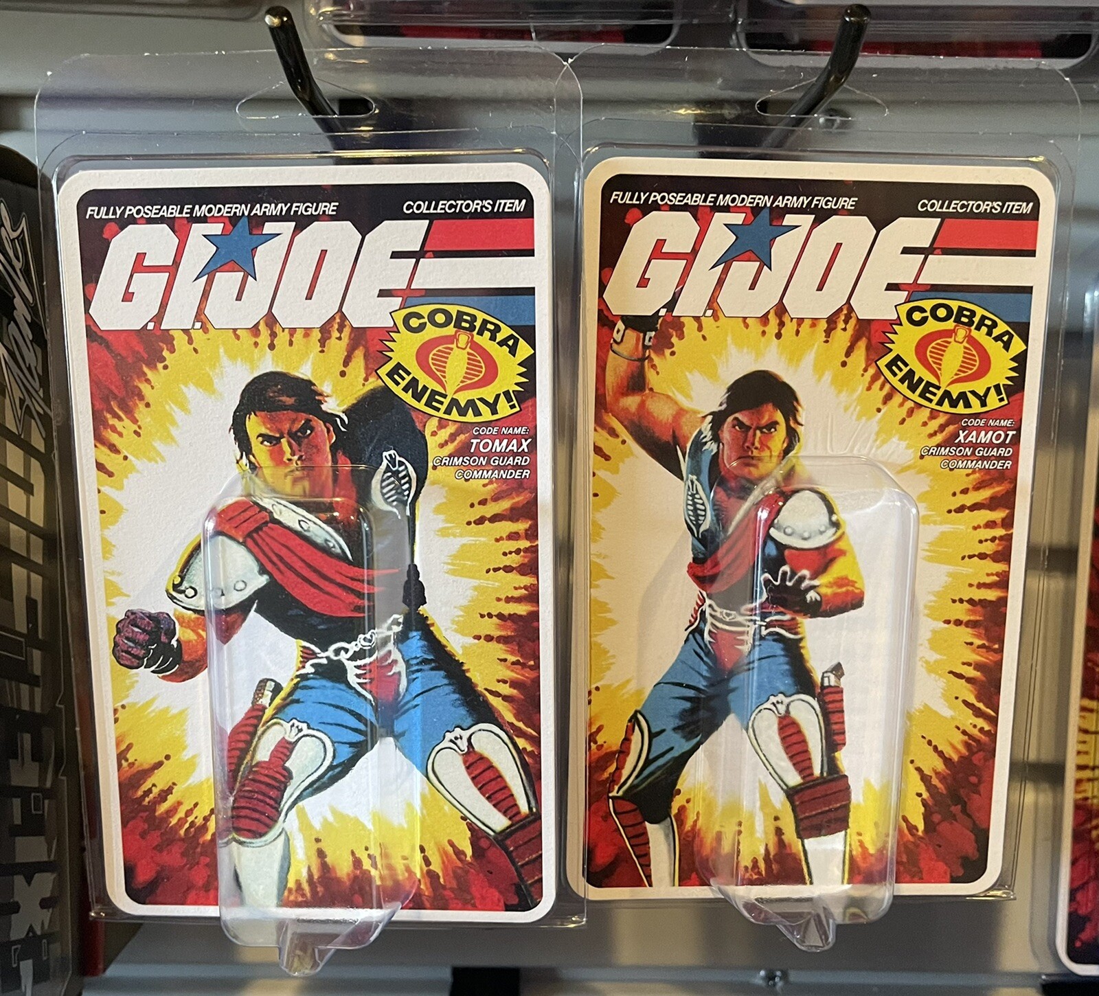 GiJoe Tomax & Xamot Clamshell Display Cases With Cardback Inserts 2 Pack