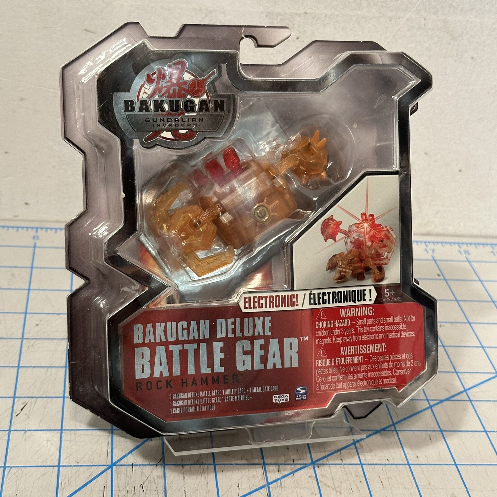 Bakugan Deluxe Battle Gear Translucent Rock Hammer Spin Master Sega 2010 SEALED