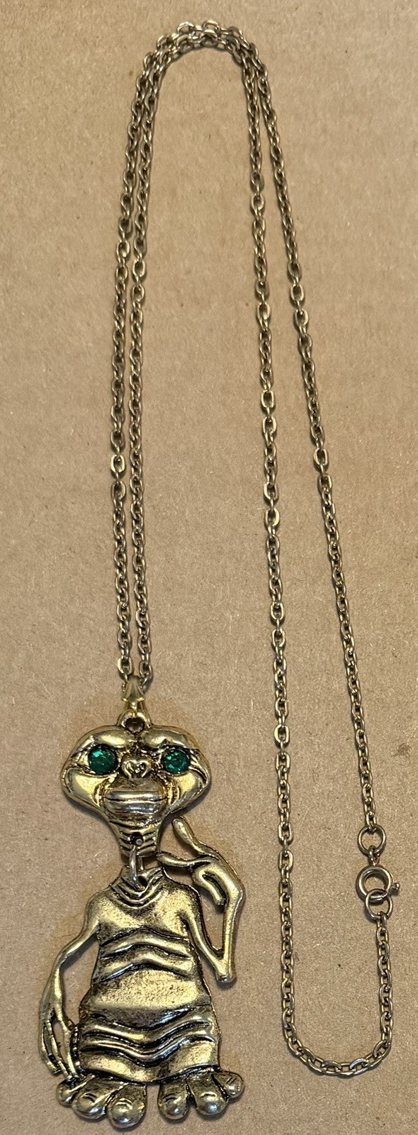 Rare Vintage E.T. EXTRA TERRESTRIAL Metal Jeweled Necklaces NOS 1982 Lot6